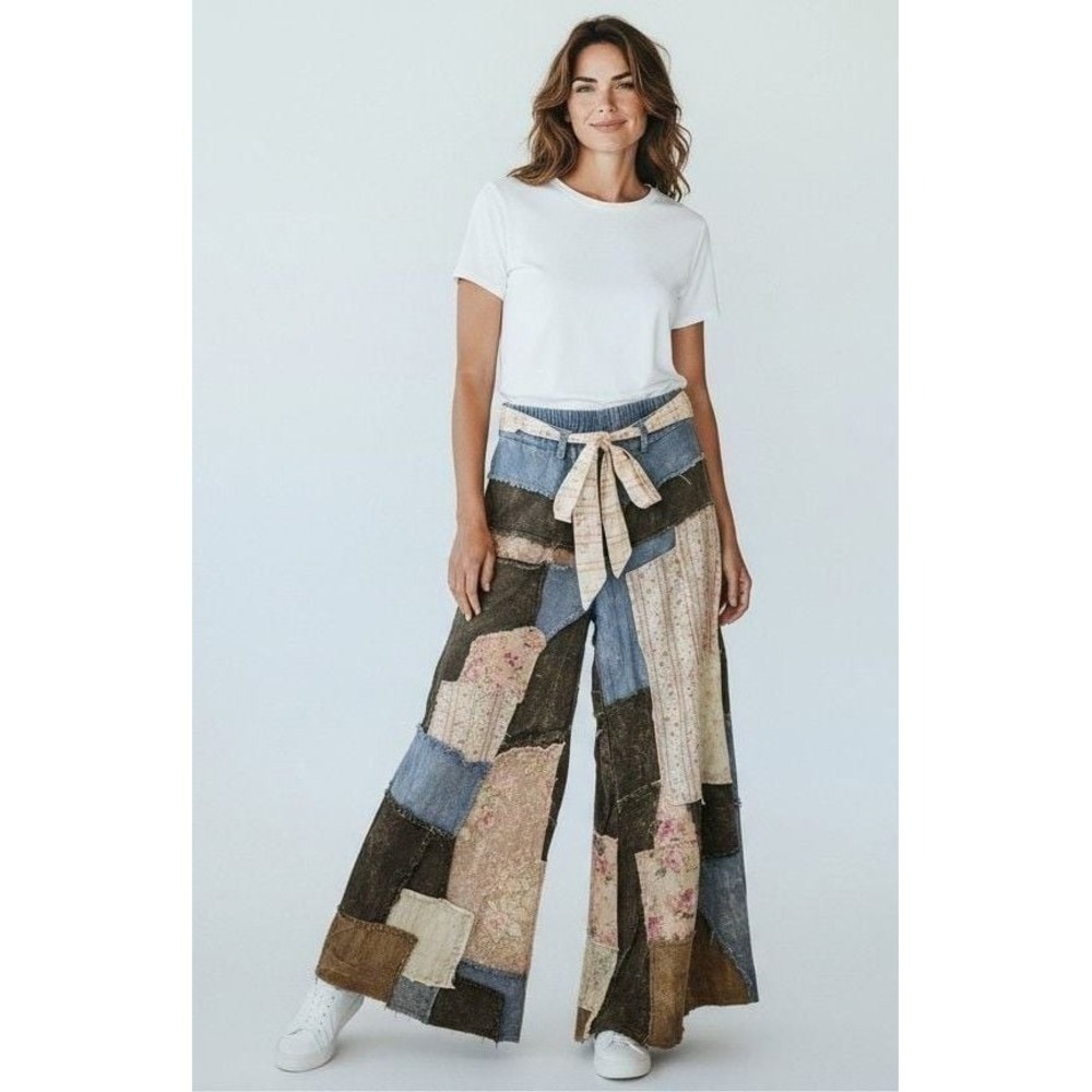 Oli & Hali Wide Leg Patchwork Pants
Sz Small